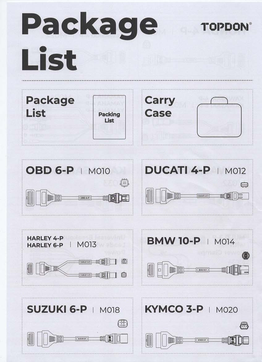 Topscan Moto Master kabelová sada 