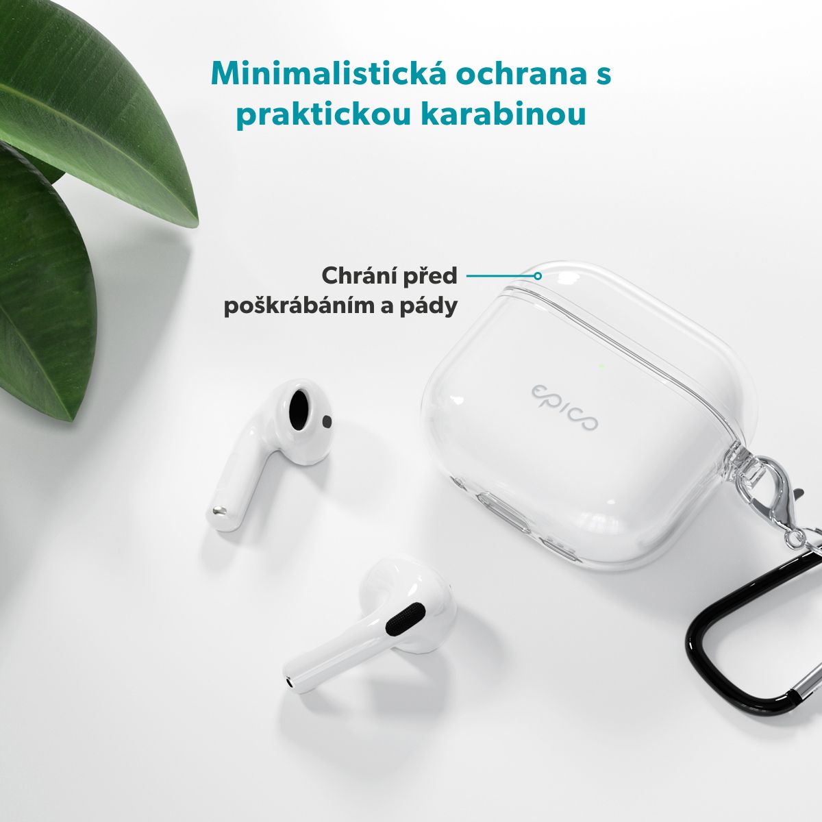 Epico transparentné púzdro pre AirPods 4 
