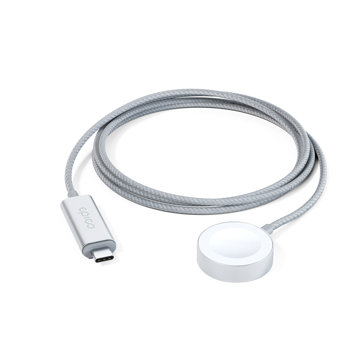 Epico USB-C Charger Apple Watch 1, 2m - strieborná 