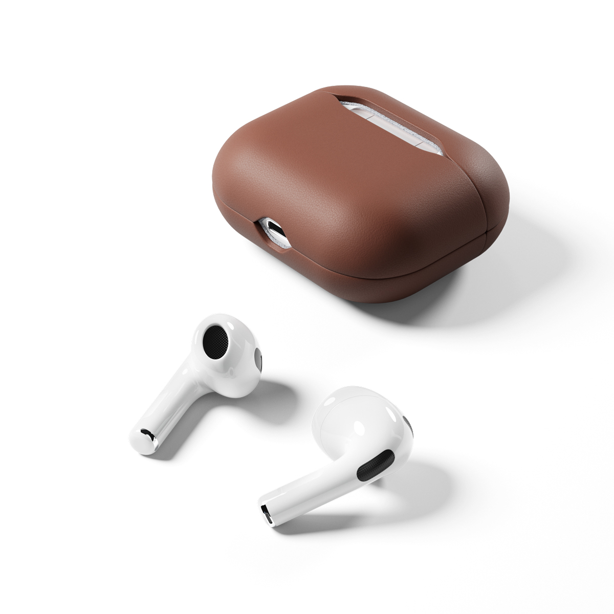 Epico Leather Case Airpods 3 - hnedá 