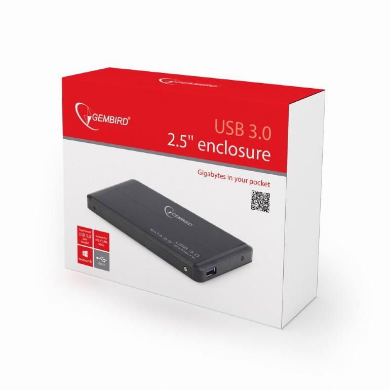 GEMBIRD Externý dock pre 2, 5", USB 3.0, SATA, čierny 