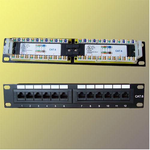 Patch panel 10“ UTP cat6, 12portov