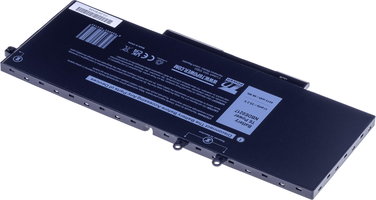 Batéria T6 Power Dell Latitude 5401, 5410, 5501, 5510, Precision 3550, 4470mAh, 68Wh, 4cell, Li-pol 