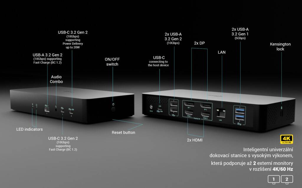 iTec USB 3.0  Univerzálna dokovacia stanica USB-C 5K 