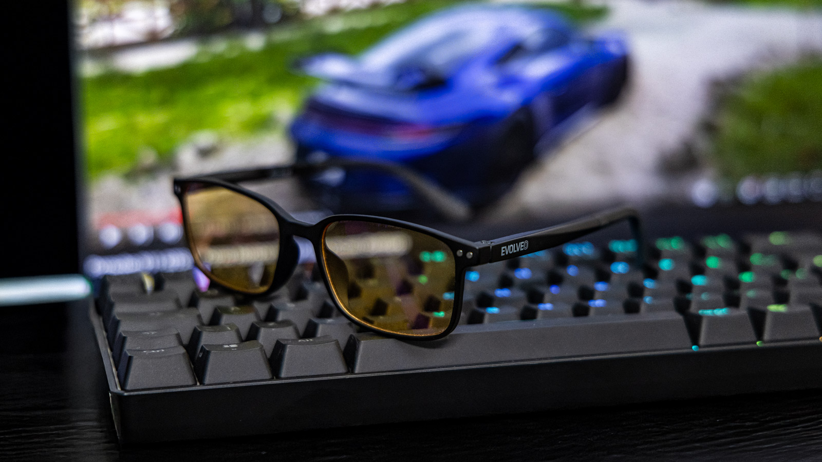EVOLVEO BlueBlock40, PC okuliare, blokácia modrého svetla 40%, nedioptrické, čierne 