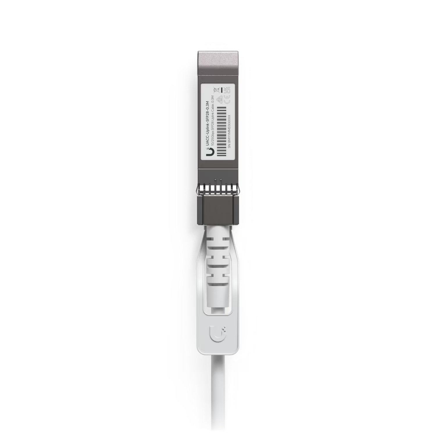 Ubiquiti Direct attach cable with auto link optimization for seamless 1G SFP, 10G SFP+, and 25G SFP28 interconnects betw 