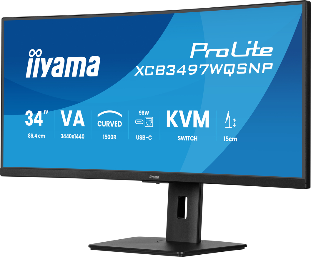 iiyama ProLite/ XCB3497WQSNP-B1/ 34"/ VA/ wQHD/ 120Hz/ 0, 4ms/ Black/ 3R 