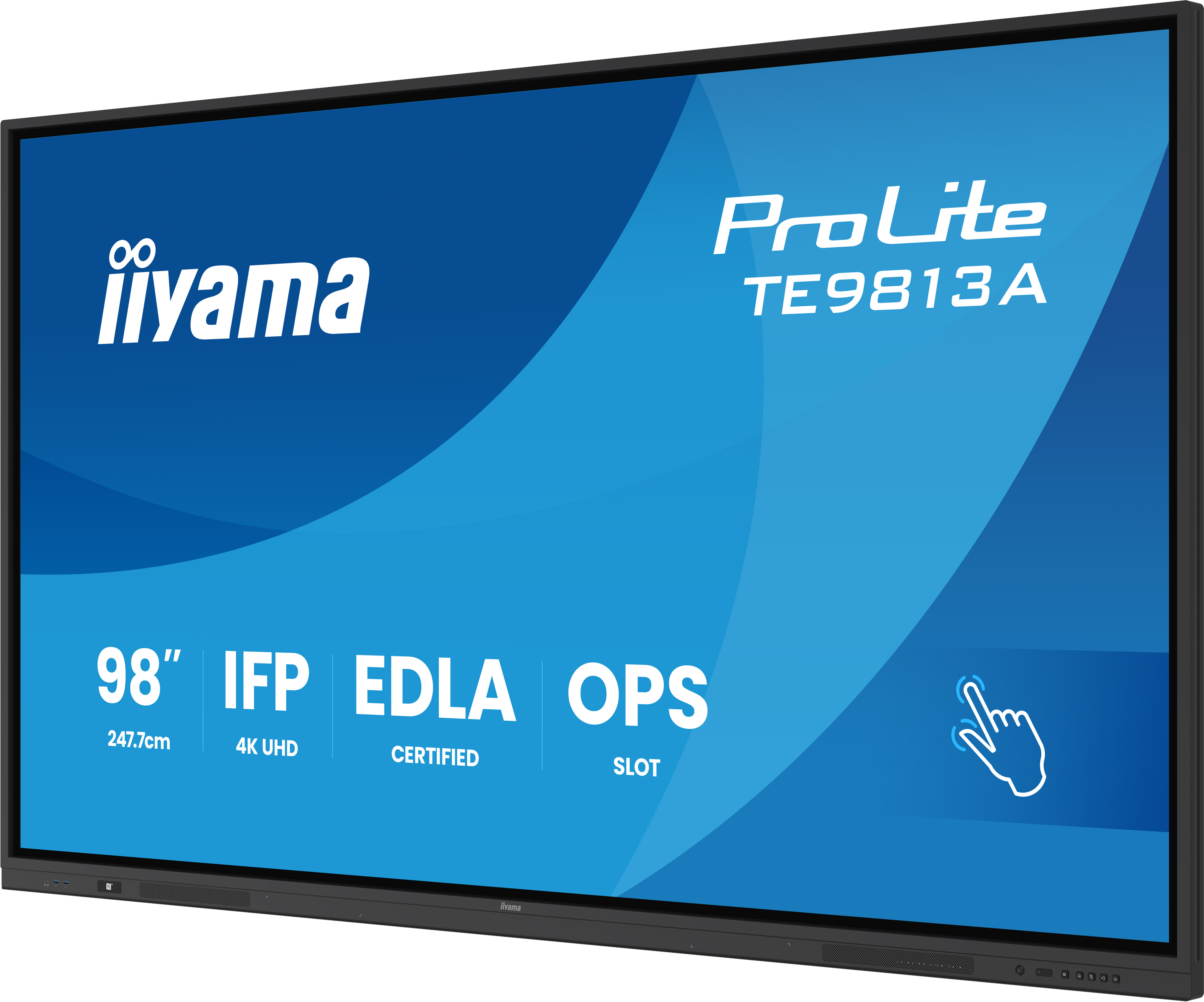 98" iiyama TE9813A-B1AG:IPS, 4K, 40P, EDLA 