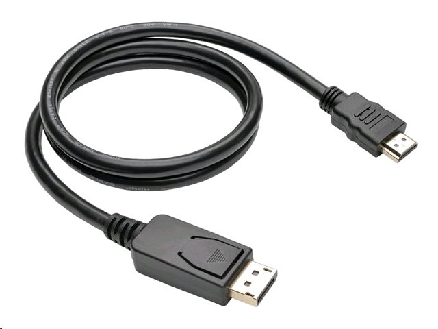 Kábel C-TECH DisplayPort/ HDMI, 2m, čierny