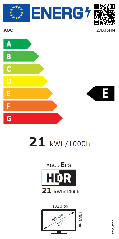 AOC 27B35HM 27" VA FHD 100Hz 1ms Black 3R 