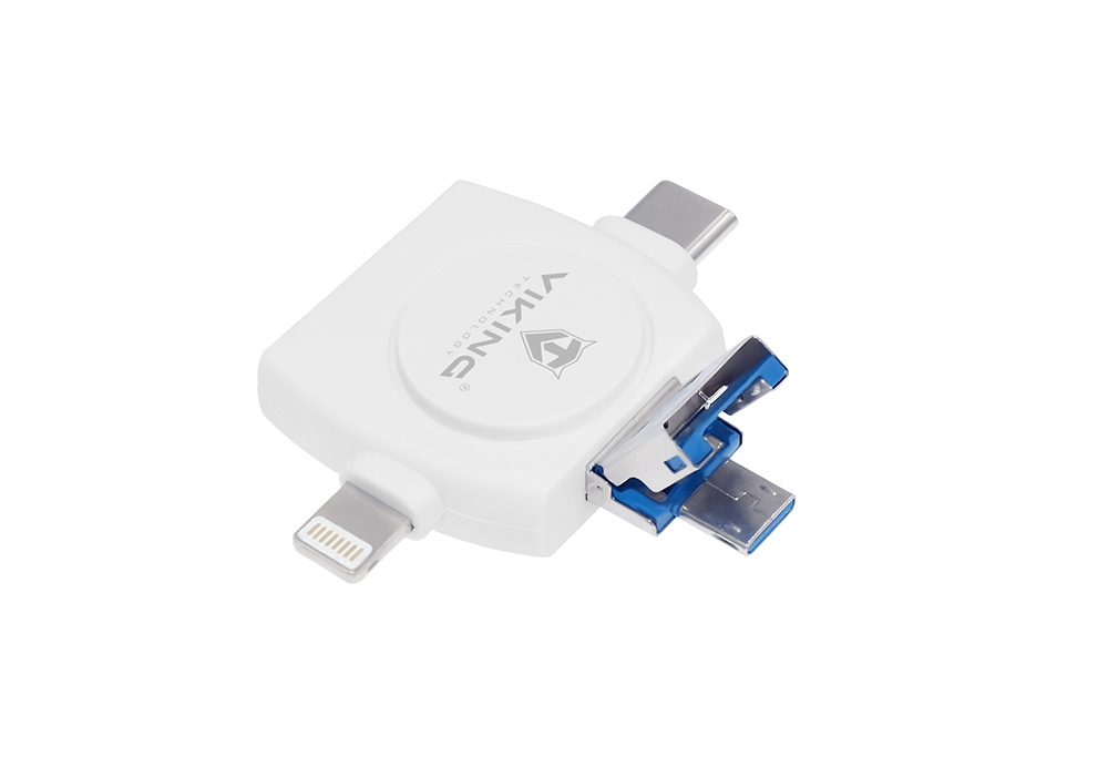 VIKING ČÍTAČKA PAMÄŤOVÝCH KARIET V4 USB3.0 4V1 čierna 