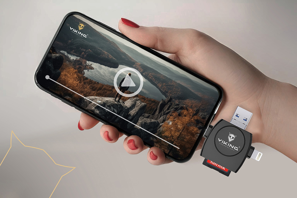 VIKING ČÍTAČKA PAMÄŤOVÝCH KARIET V4 USB3.0 4V1 čierna 
