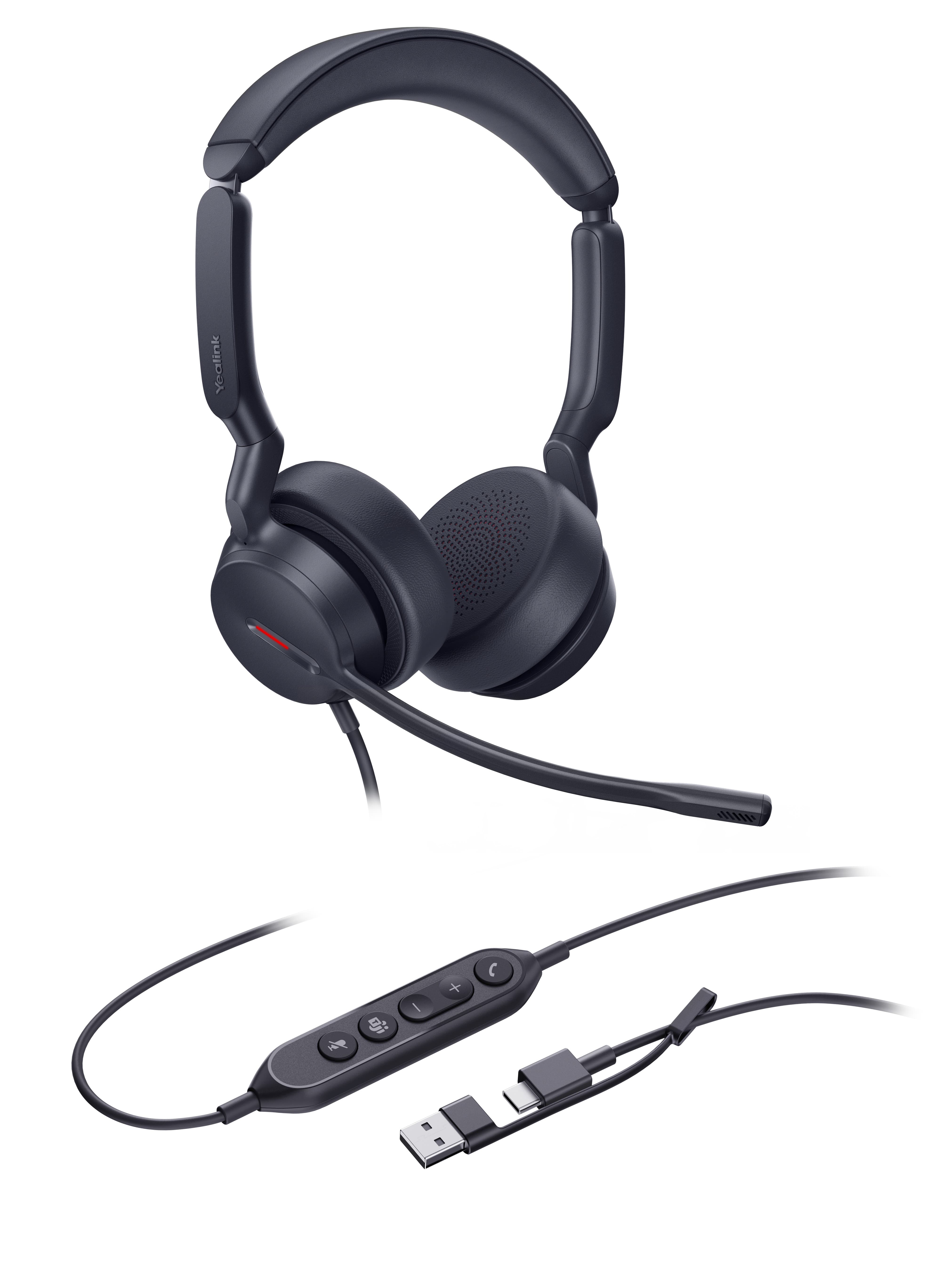 Yealink UH44 Dual Teams USB-C A, drôtová náhlavná 