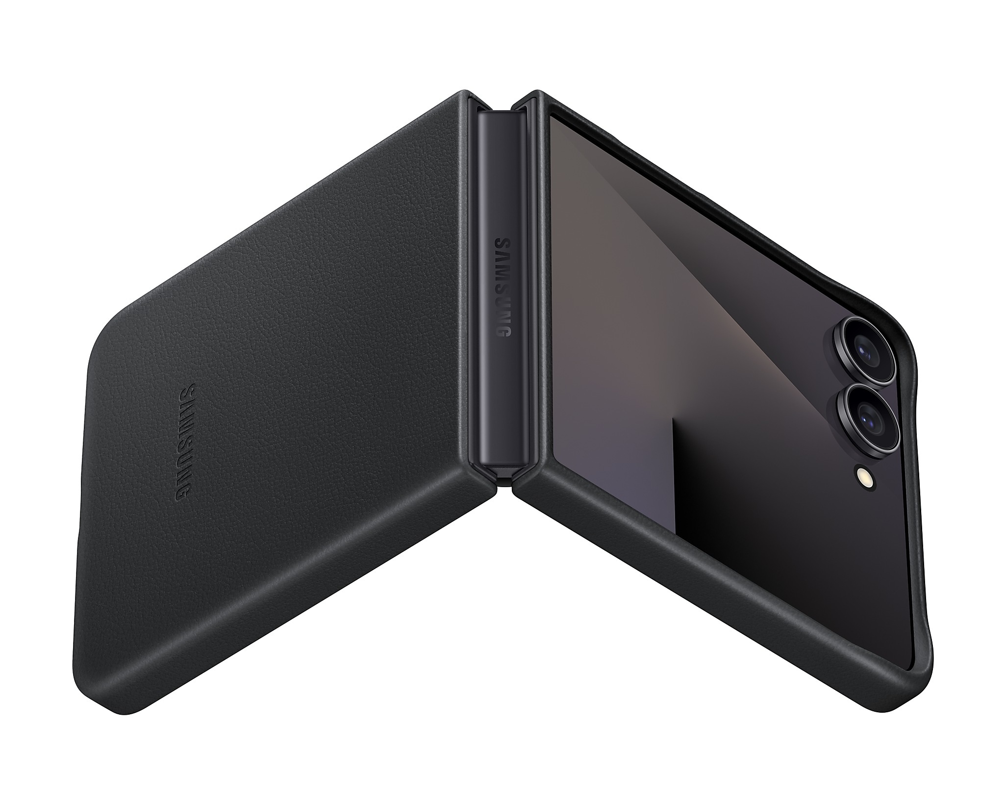 Samsung Ochranný kryt z vegánskej kože Flip7 Black 