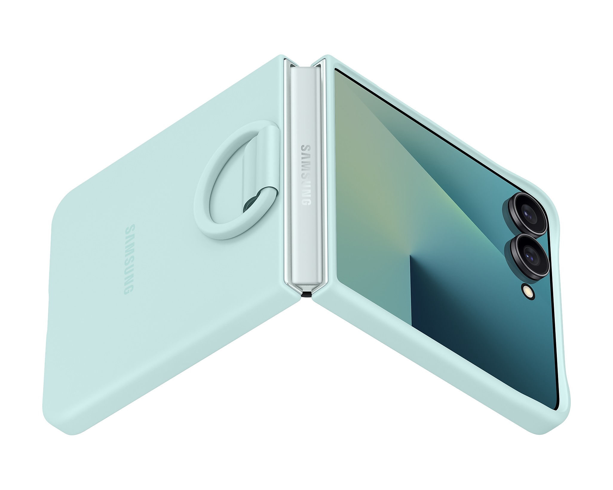 Samsung Silikónový kryt s držiakom na prst Flip7 Mint 