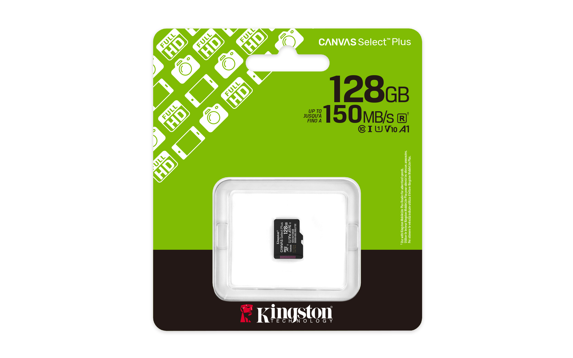 Kingston Canvas Select Plus/ Micro SDXC/ 128GB/ UHS-I U1 / Class 10 