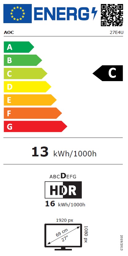 27" LED AOC 27E4U 