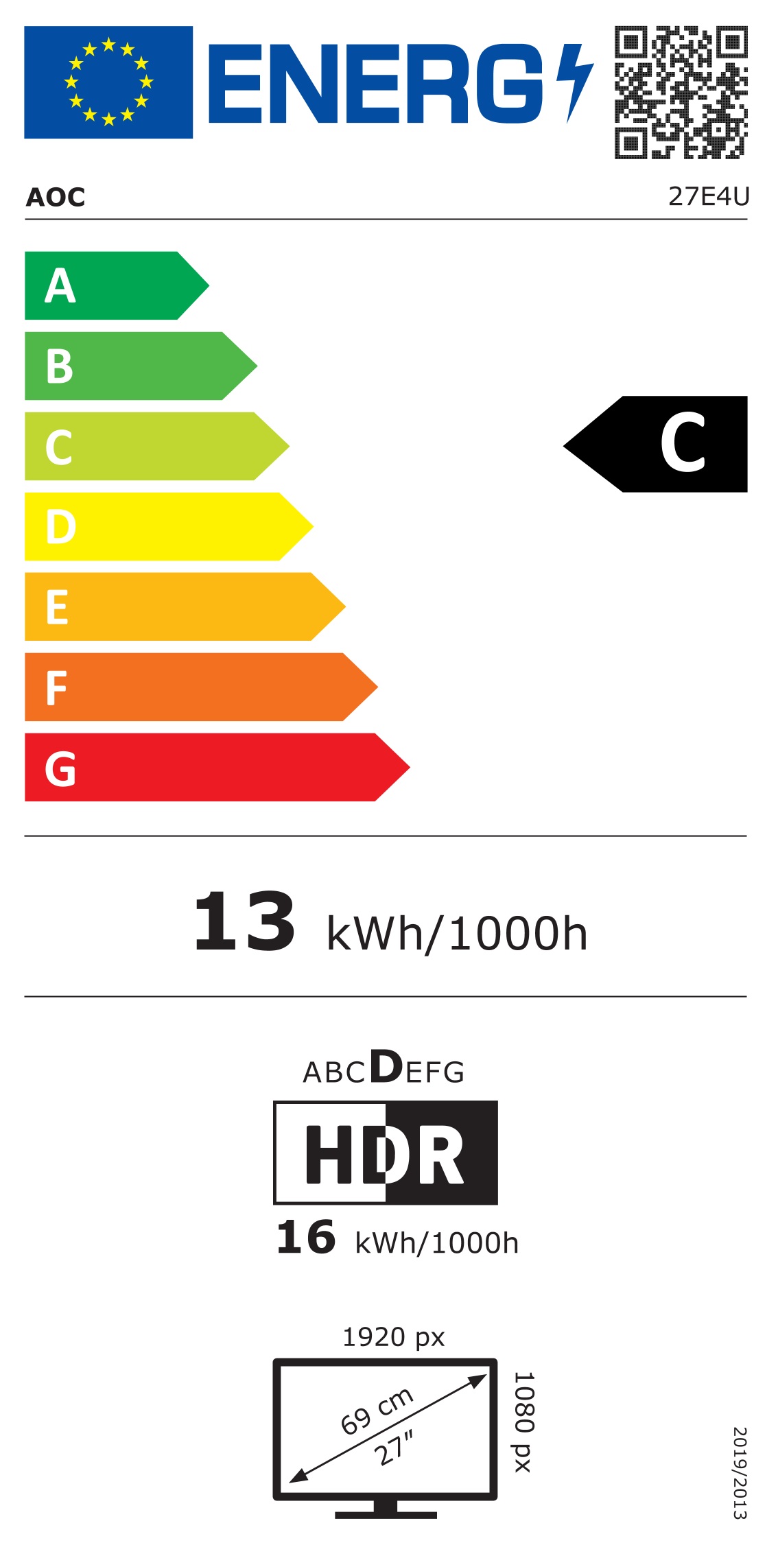 27" LED AOC 27E4U 
