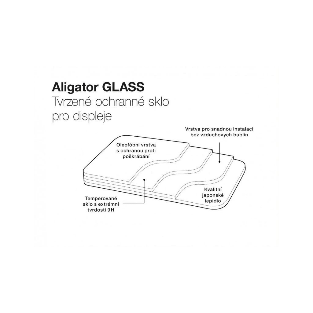 Aligator sklo GLASS S8000, originálne 