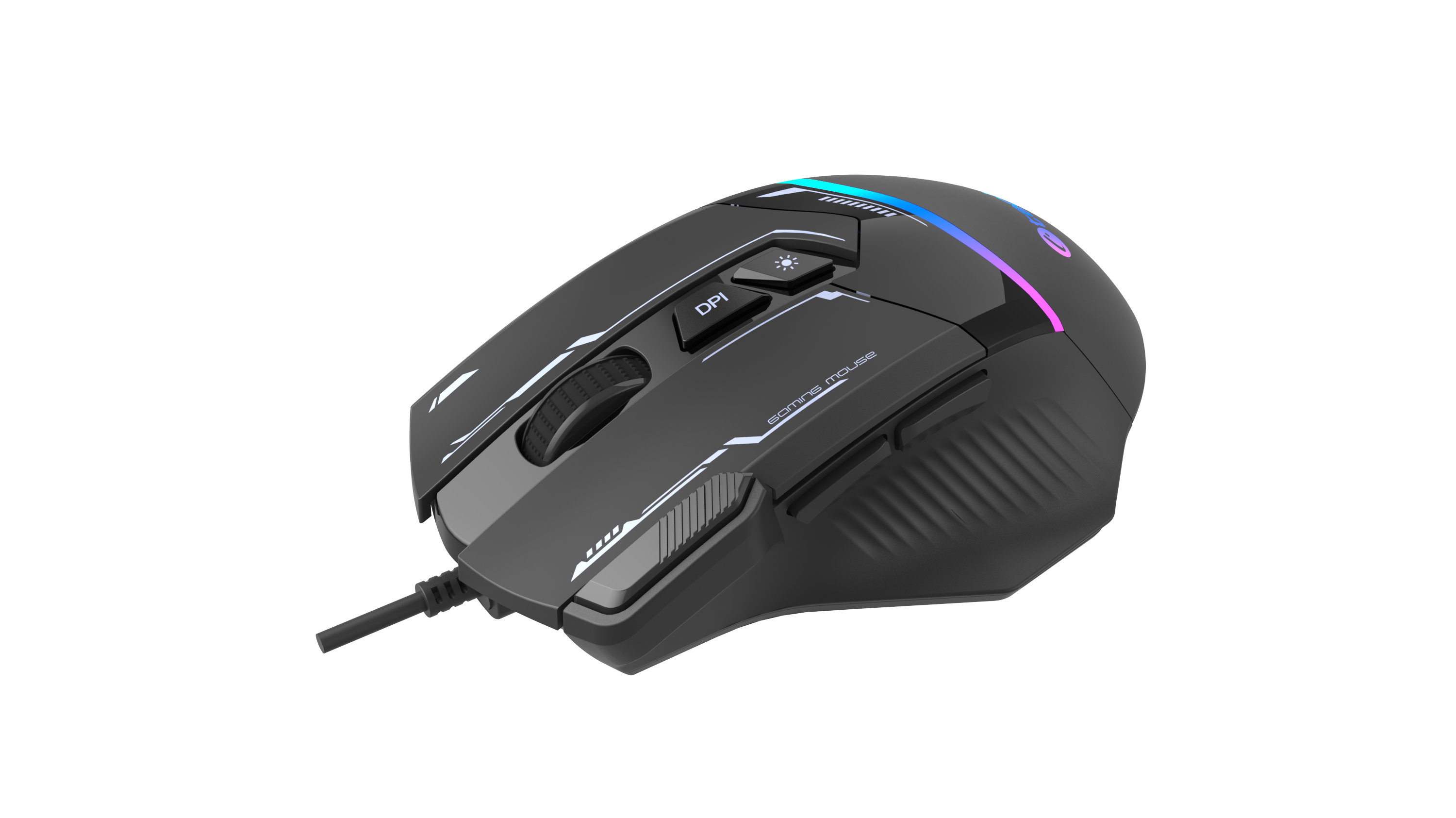 Herná myš C-TECH Zyra (GM-16), 7200 DPI, RGB, USB 