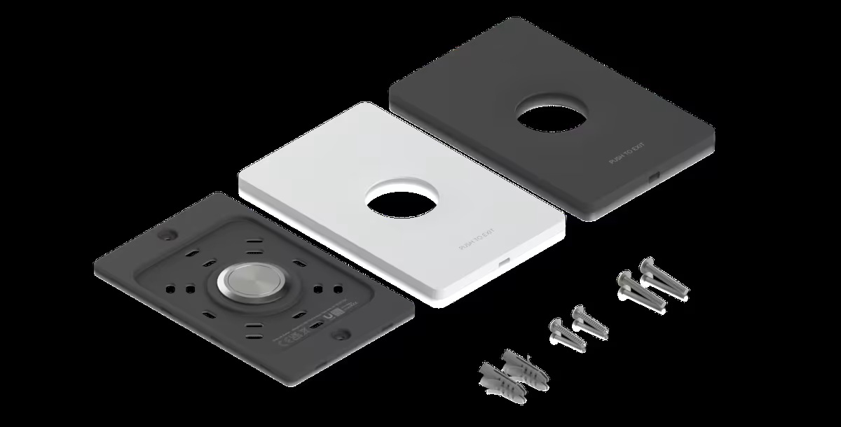 Ubiquiti Push-to-exit button designed for UniFi Access Hubs 