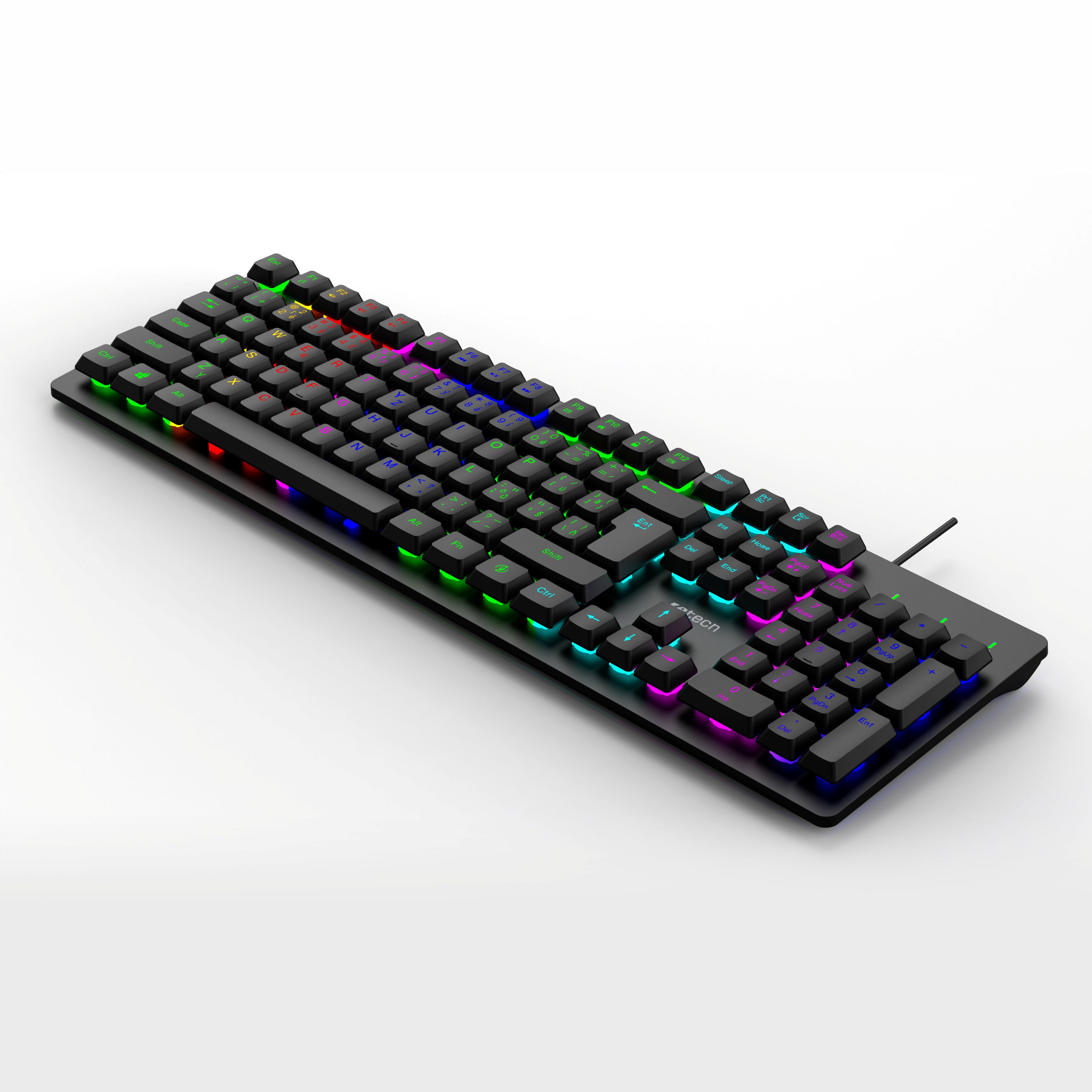 Herná klávesnica C-TECH Riven (GKB-16), RGB, USB 