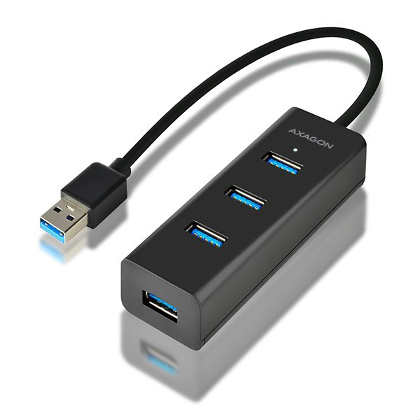 AXAGON HUE-S2B, 4x USB 3.0 CHARGING húb, micro USB napr. konektor, kábel USB-A 30cm 