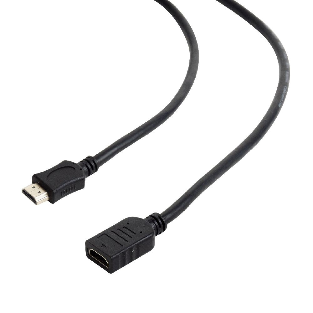 Kábel CABLEXPERT HDMI-HDMI 3m, 1.4, M/ F tienený, pozlátené kontakty, predlžovací, čierny