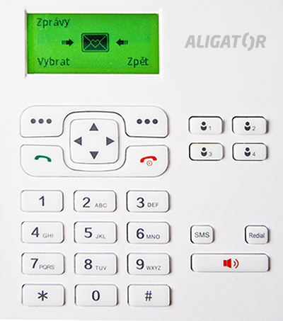 ALIGATOR T100 Stolný telefón na simkartu White 
