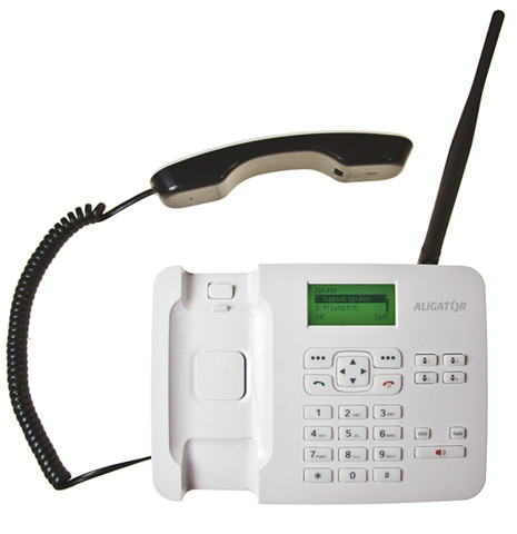 ALIGATOR T100 Stolný telefón na simkartu White