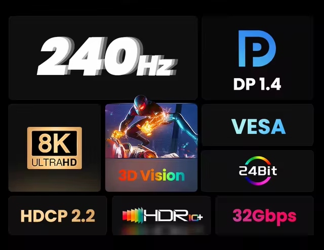PremiumCord 8K DP 1.4 optický 20m 