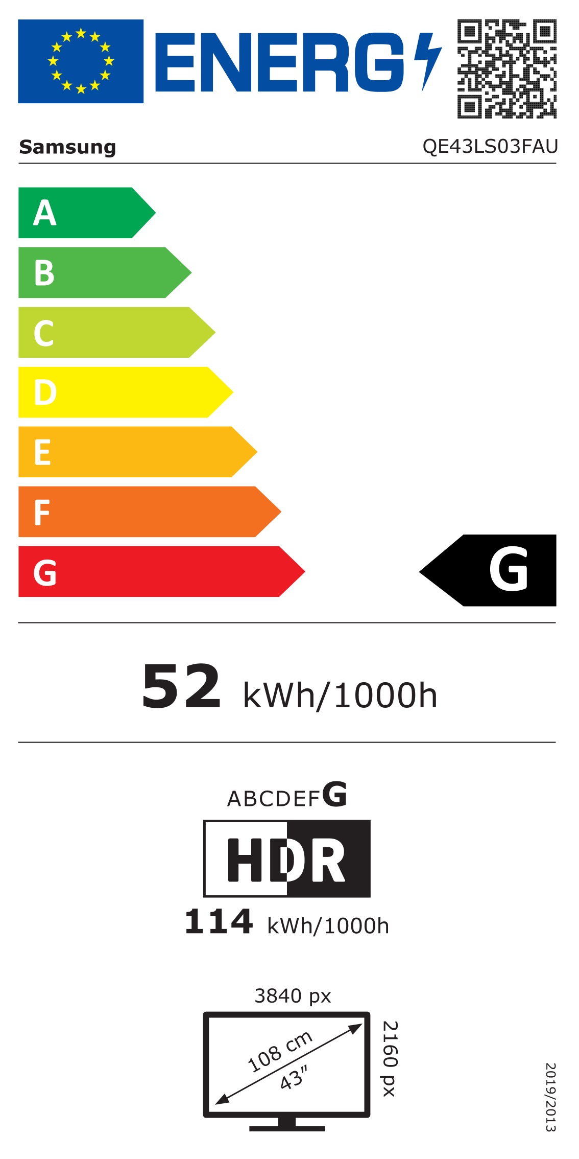 Samsung 43" QLED QE43LS03F: 4K UHD, DVB-T2 C S 