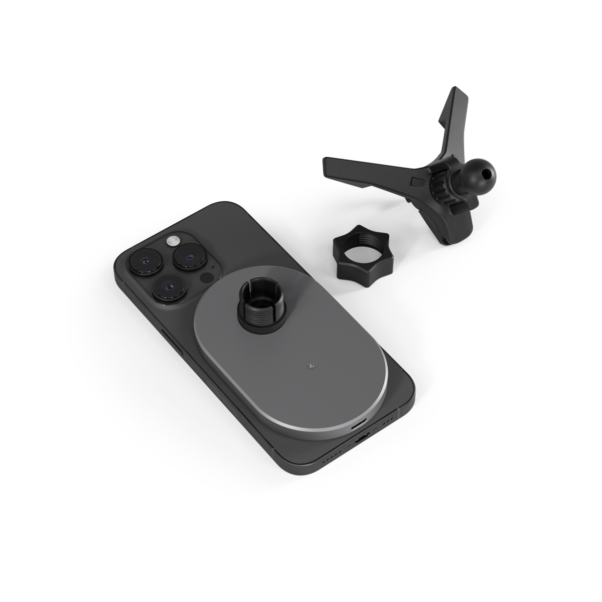 Epico Ellipse Wireless Car Charger 15 W (MagSafe compatible) - Space Gray 