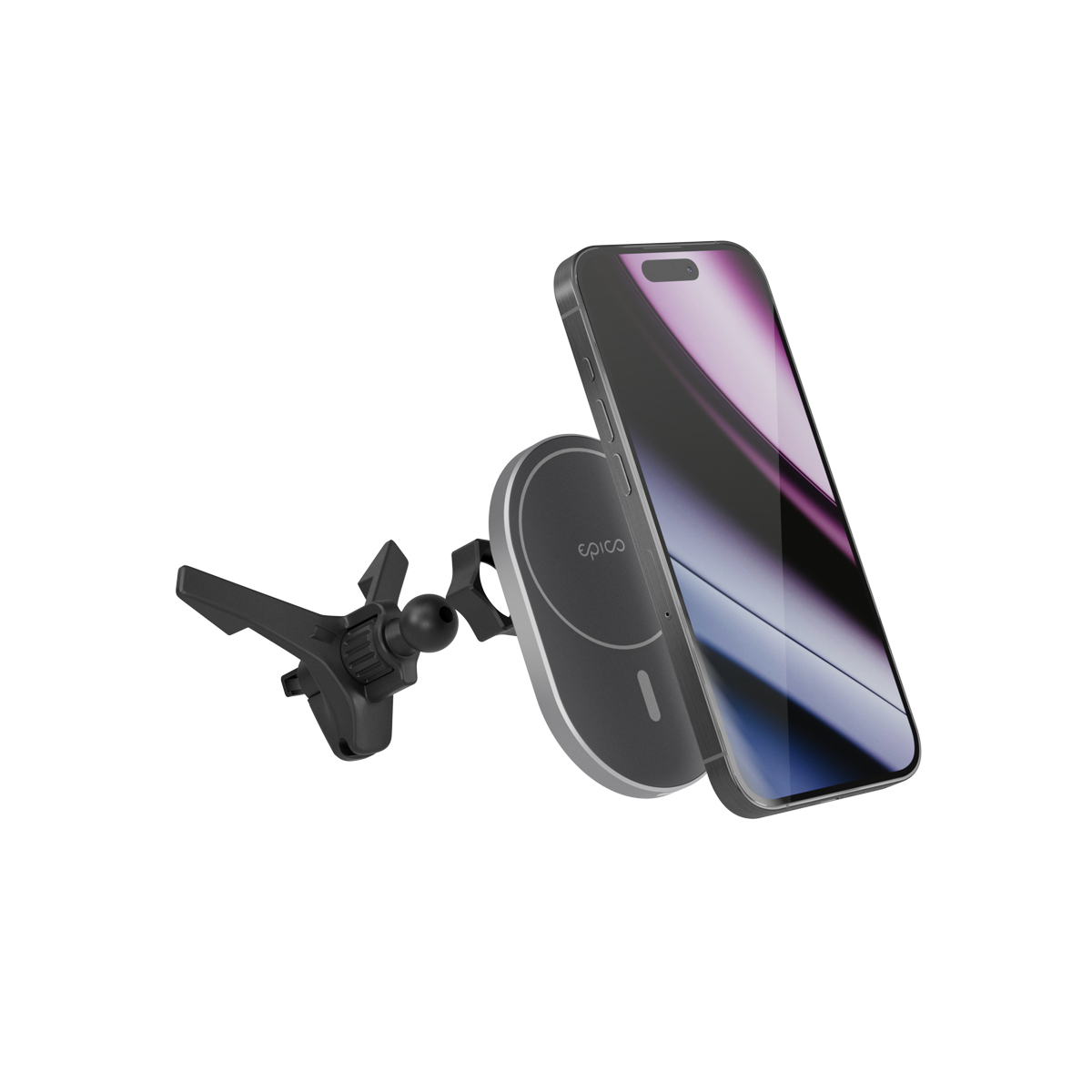 Epico Ellipse Wireless Car Charger 15 W (MagSafe compatible) - Space Gray 