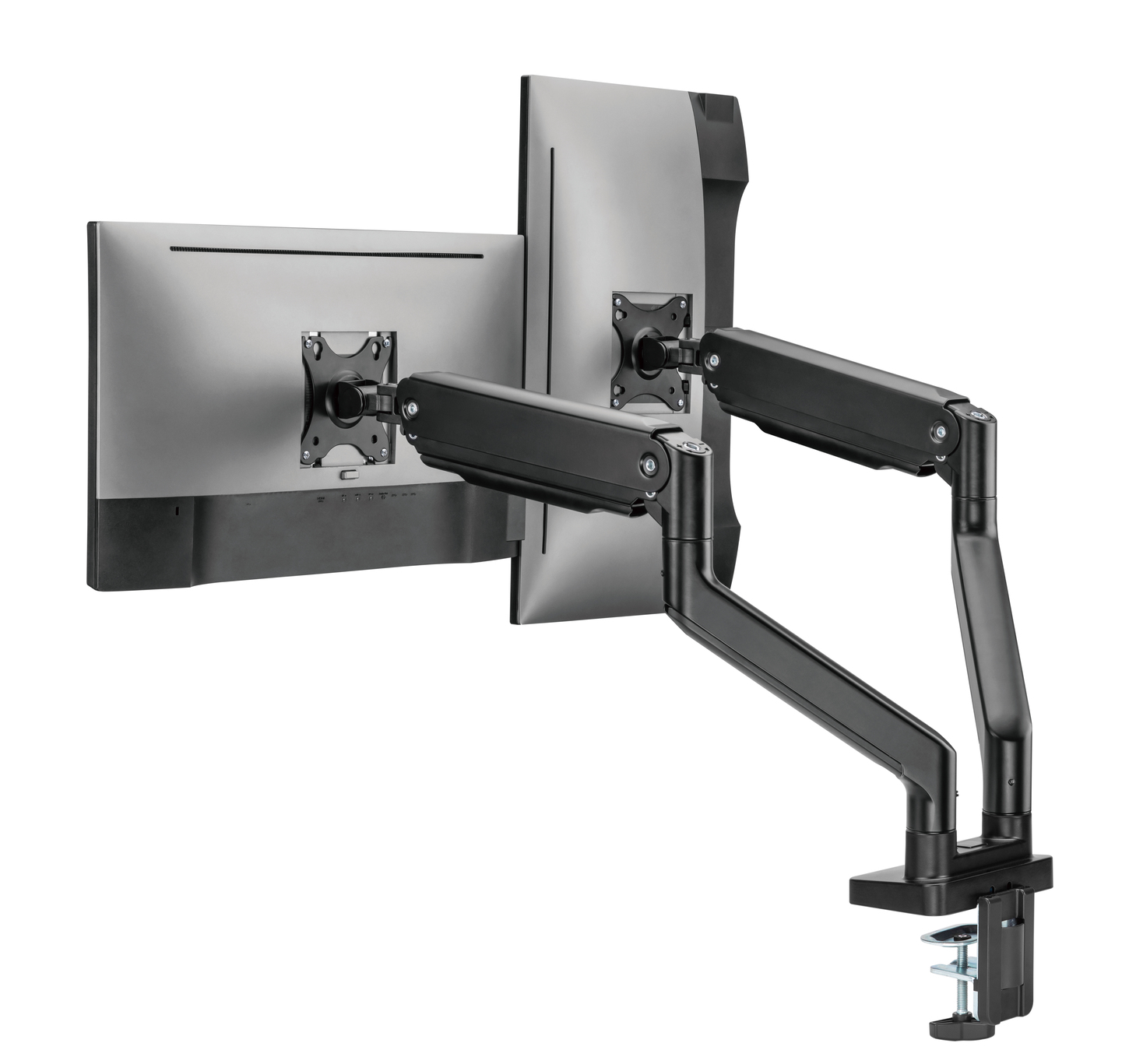 Držiak monitora Brateck LDT60-C024 dve ramená vedľa seba mechanická pružina Heavy Duty 