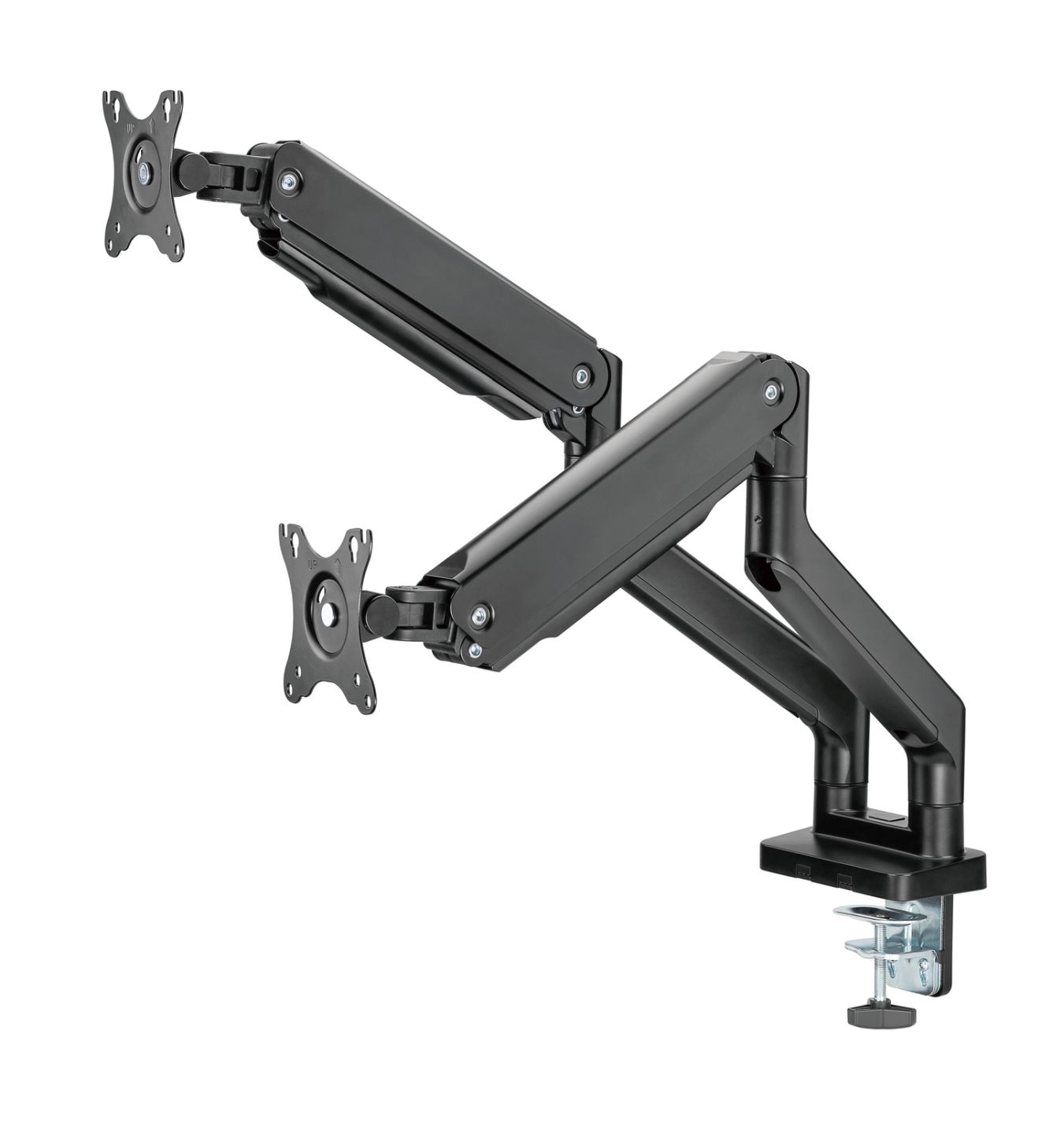 Držiak monitora Brateck LDT60-C024 dve ramená vedľa seba mechanická pružina Heavy Duty 