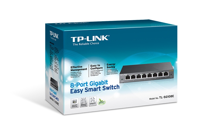 TP-Link TL-SG108E 8x Gb Fanless Easy Smart Switch 