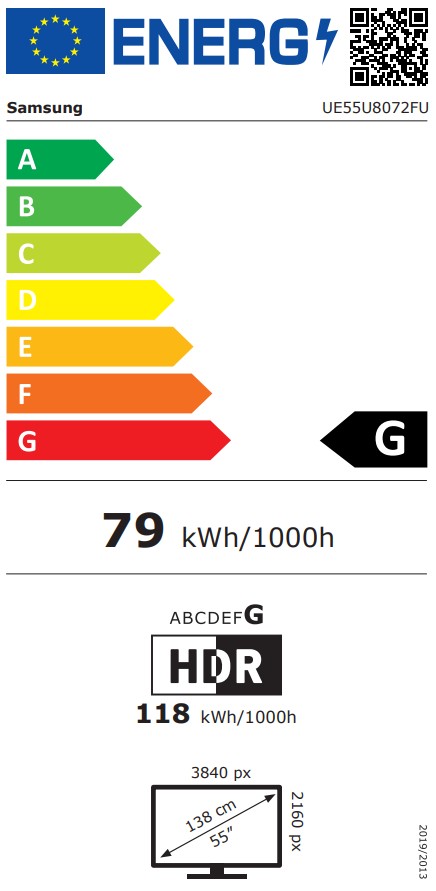 Samsung 55" LED UE55U8072 