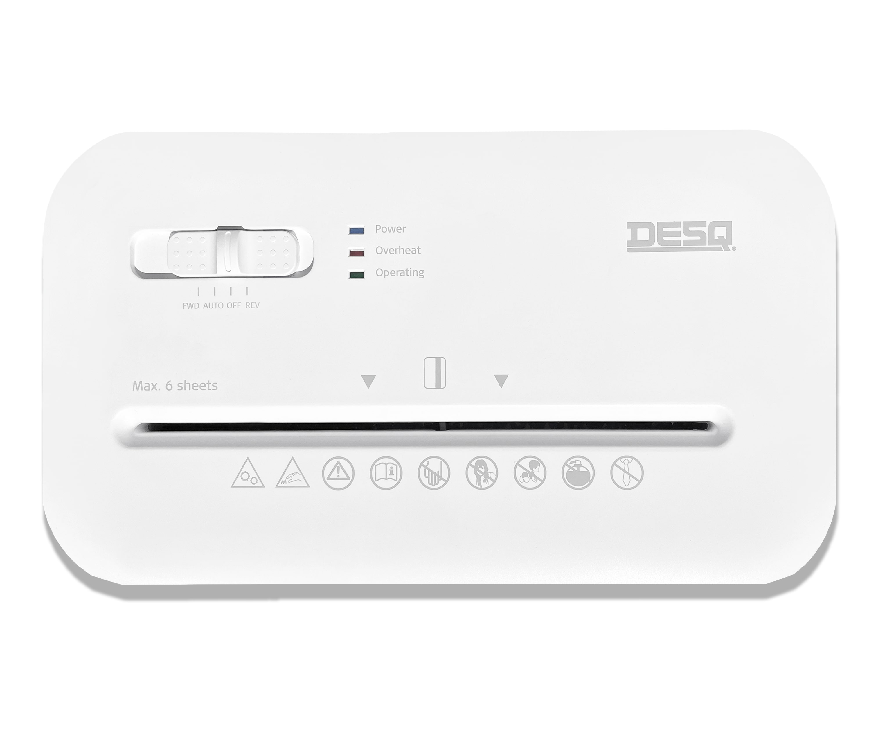 Skartovačka DESQ, 4 x 38 mm, 15l, krížový rez, biela 