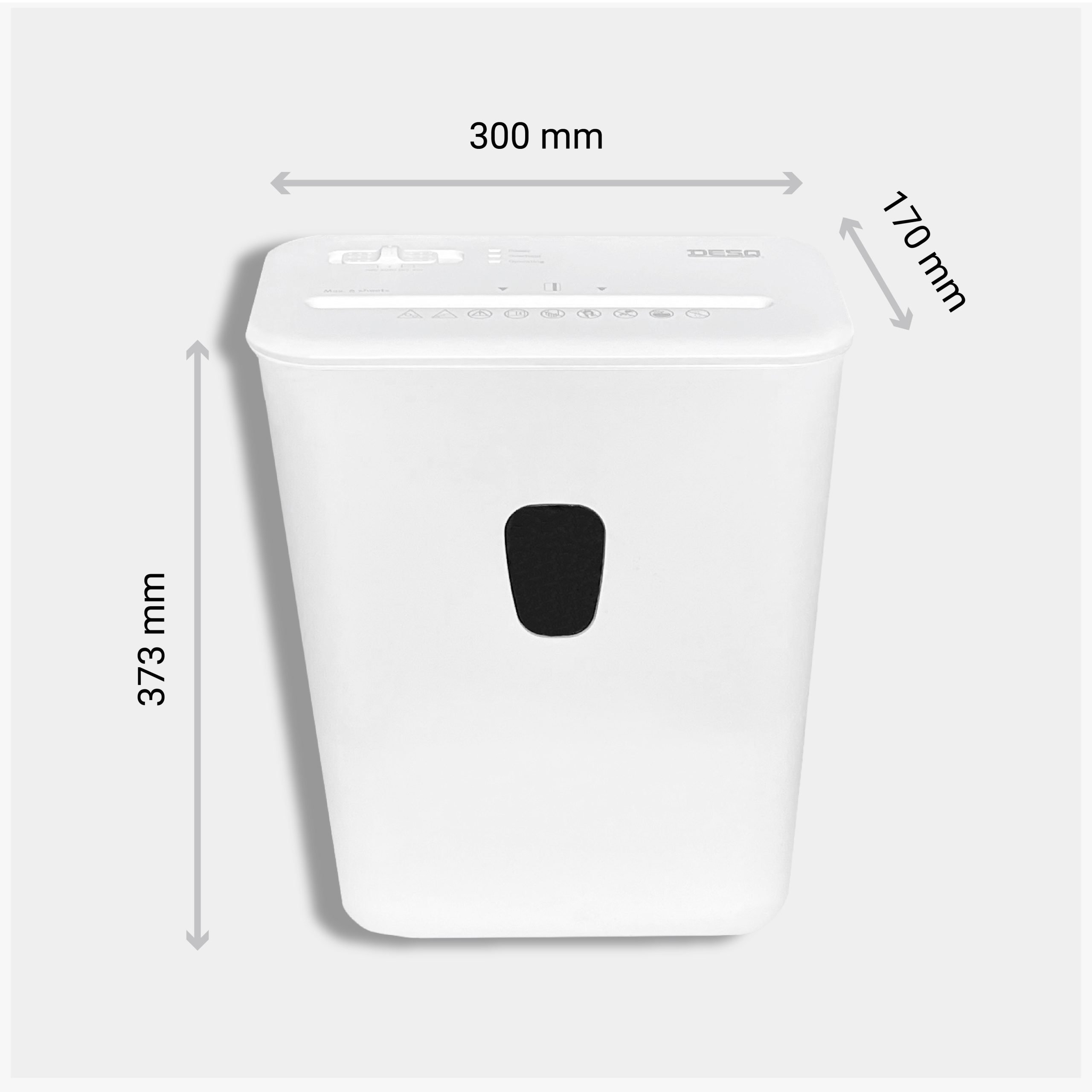 Skartovačka DESQ, 4 x 38 mm, 15l, krížový rez, biela 