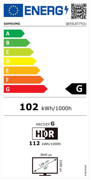 Samsung 55" QLED QE55LST7T - vonkajšie 