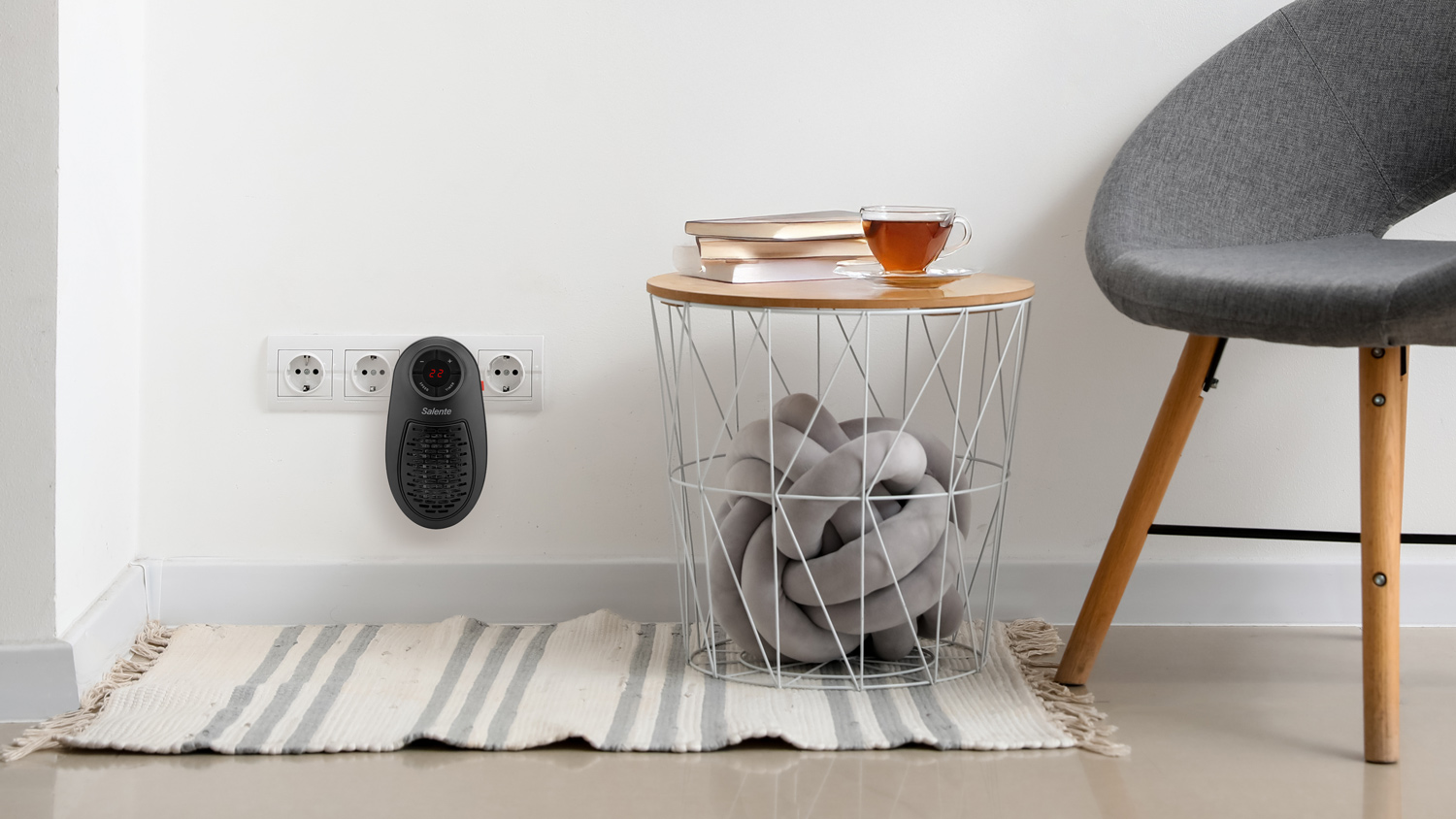 Salente HotHeat, teplovzdušný mini ventilátor, 500 W, čierny 