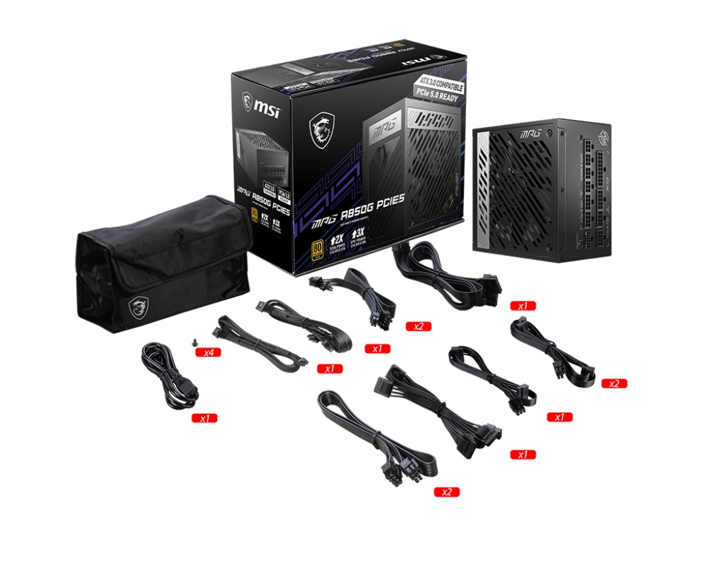 MSI zdroj MPG A850G PCIE5 850W 80PLUS GOLD m 
