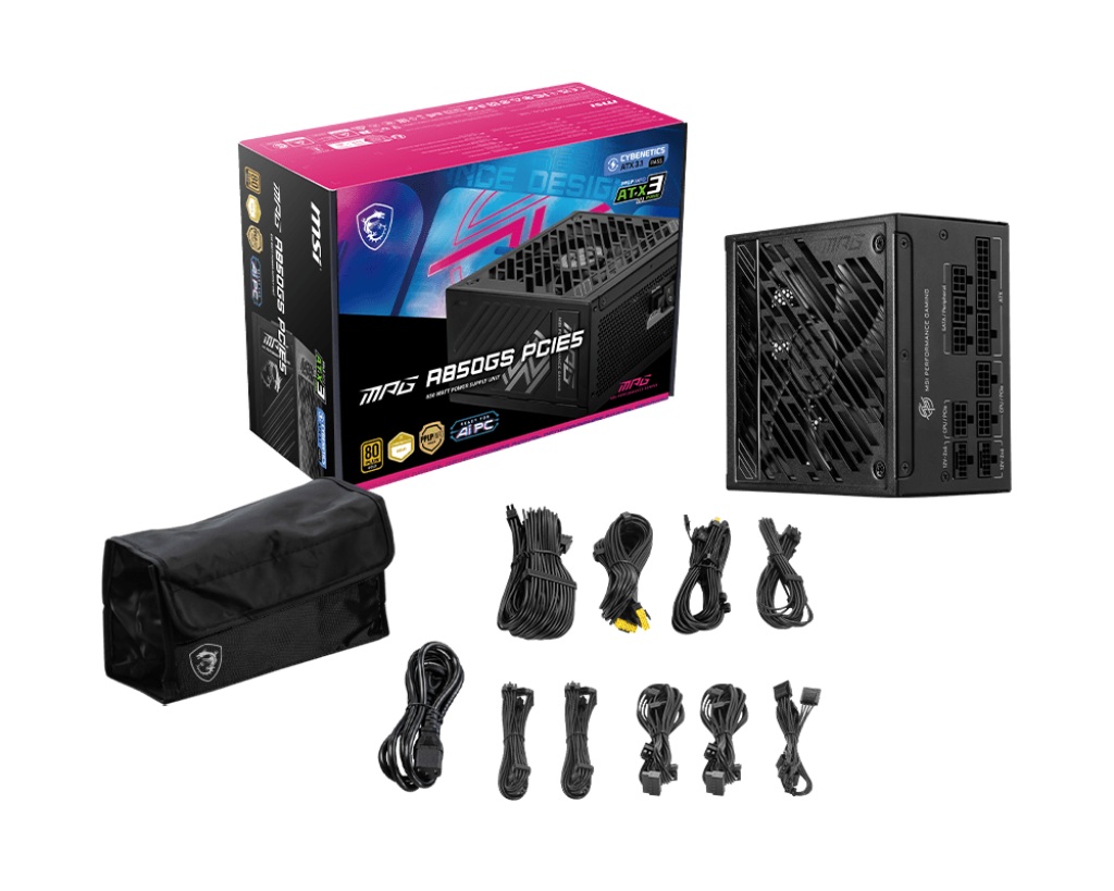 MSI zdroj MPG A850GS PCIE5 850W 80PLUS GOLD m 