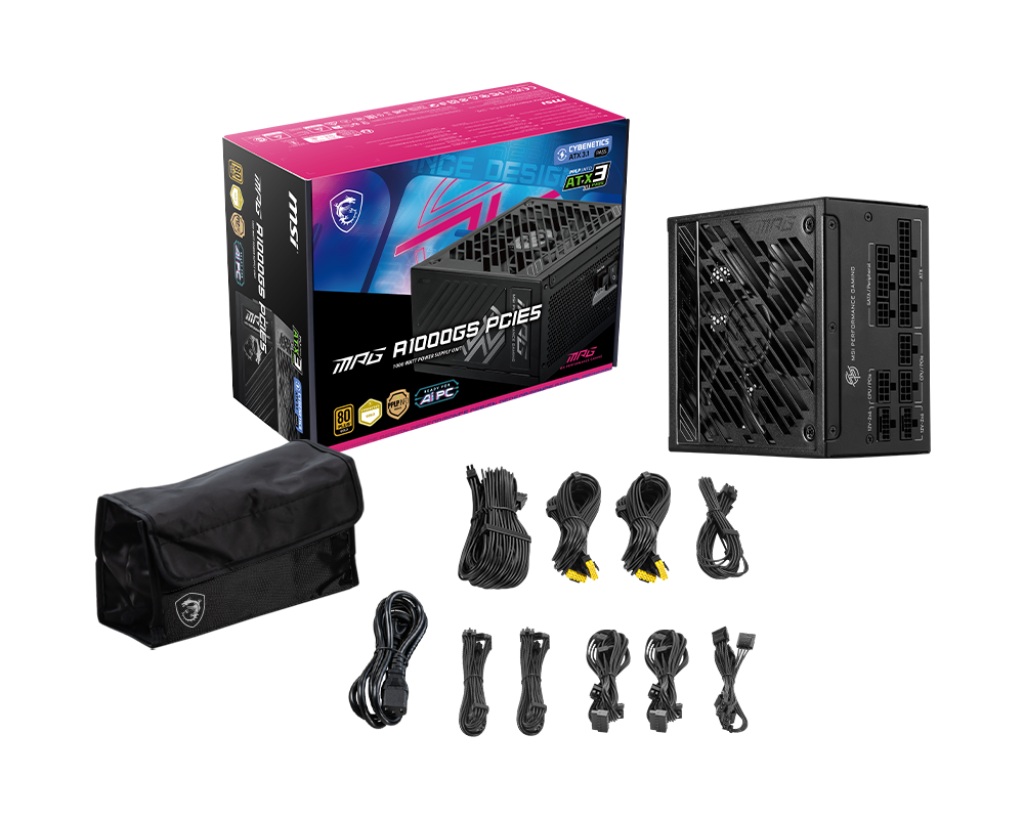 MSI zdroj MPG A1000GS PCIE5 1000W 80PLUS GOLD m 
