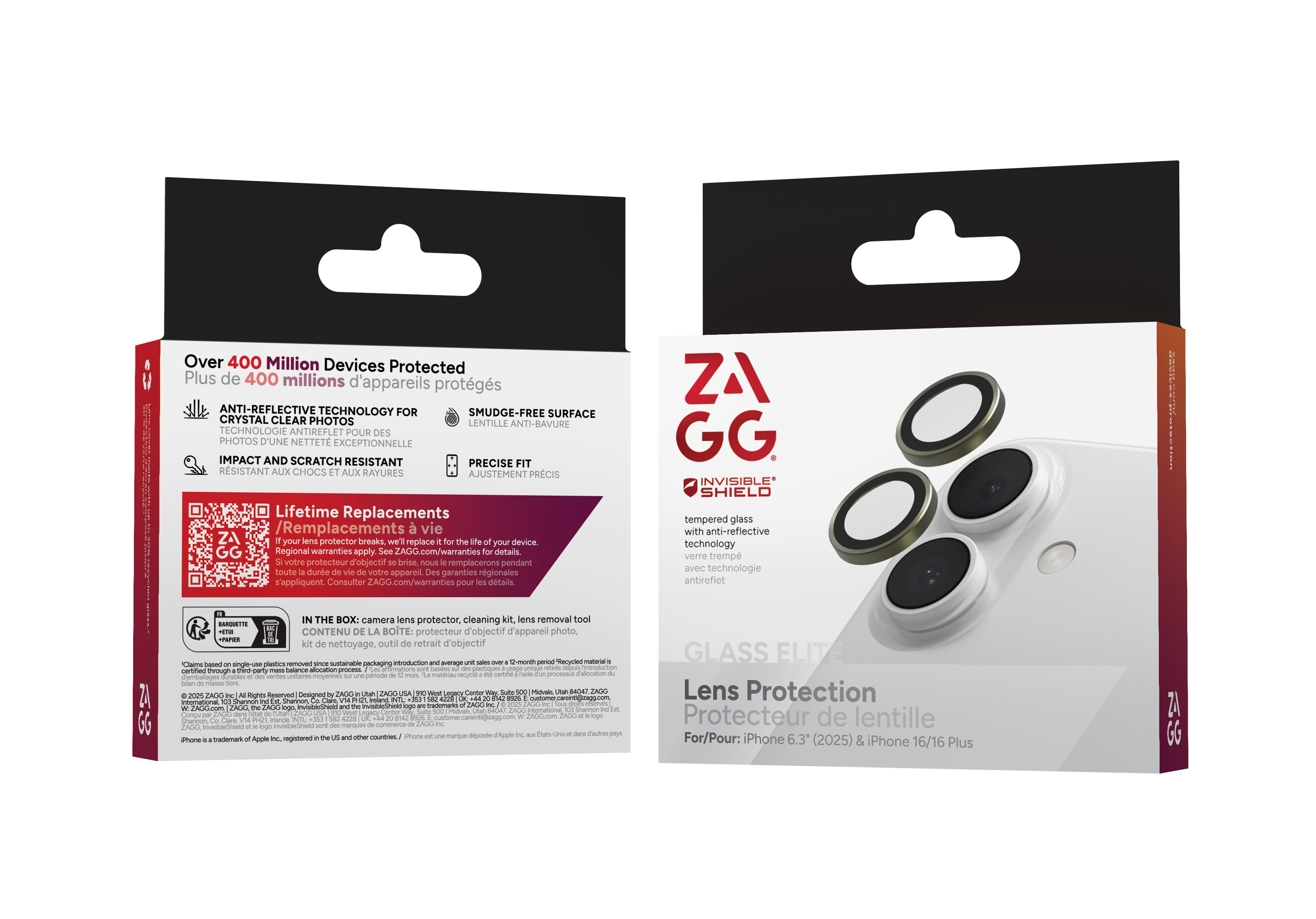 ZAGG Ochranná šošovka Premium pre Apple iPhone 17/ 16/ 16+ - zelená 