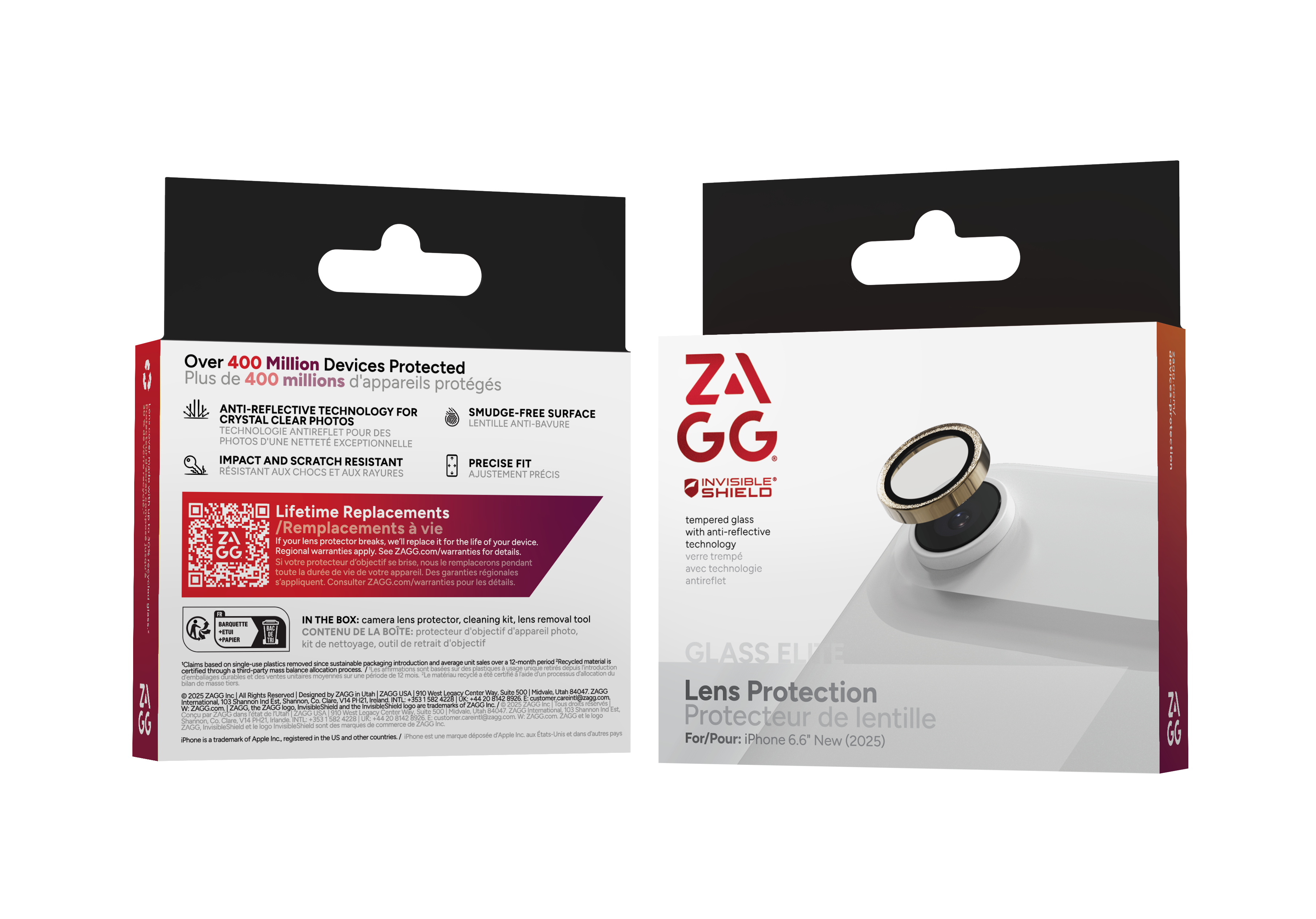 ZAGG Ochranná šošovka Premium pre Apple iPhone Air - zlaté trblietky 