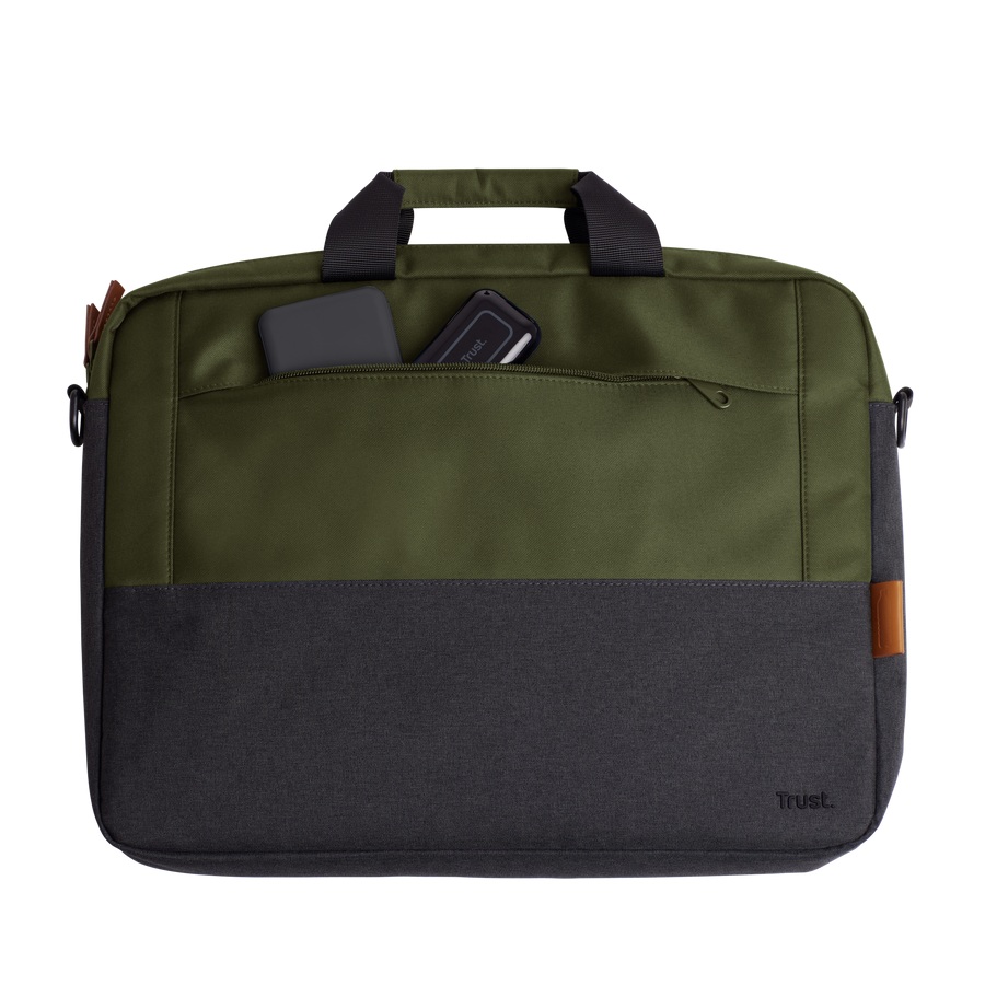 TRUST LISBOA 16" LAPTOP BAG - GREEN 