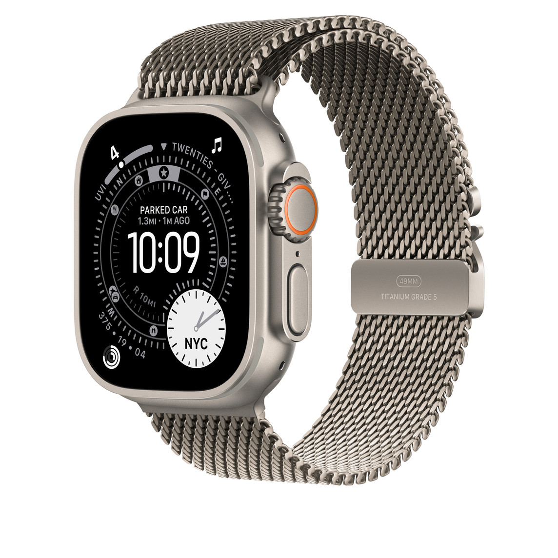 Watch Acc/ 49/ Natural Titanium Milanese Loop - S 