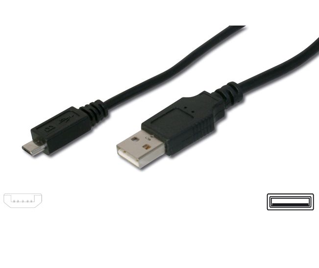 PremiumCord Kábel micro USB, A-B 1m 